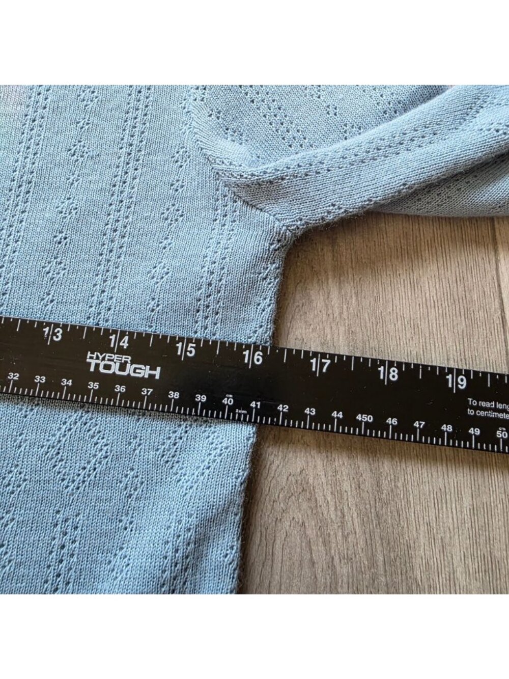 Rafael Womens Light Blue Knit Sweater Small Lambs Wool Blend Long Sleeve - Picture 5 of 6